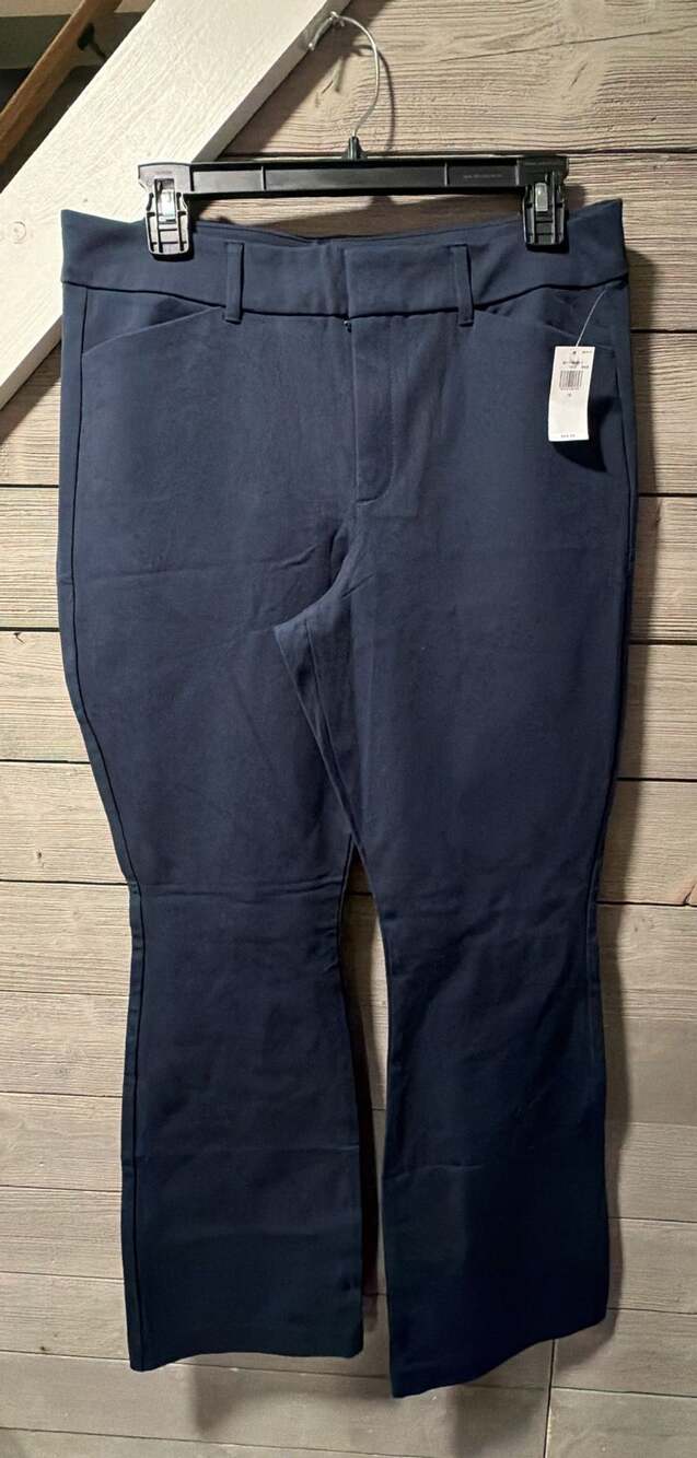 Old Navy High-Rise Pixie Flare Pants Size 12 Navy Blue